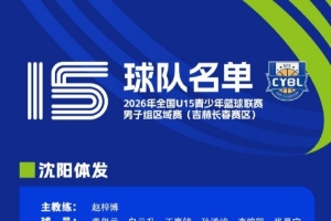 全国U15青少年篮球联赛男子区域赛即将开启，参赛名单已公布